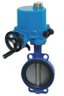 Затвор дисковый поворотный ABRA Ду32 Ру16 BUV-VF863D, межфланцевый, корпус - чугун, диск - нержавеющая сталь, с электроприводом, NBR в Алматы